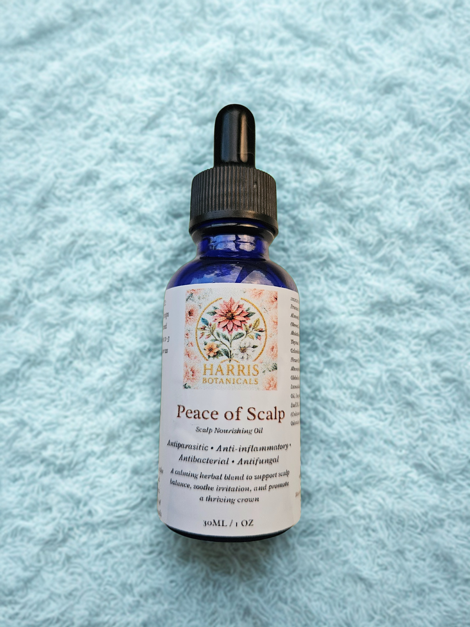 Peace of Scalp anti-parasite scalp oil with neem, tea tree, and lavender – Harris Botanicals